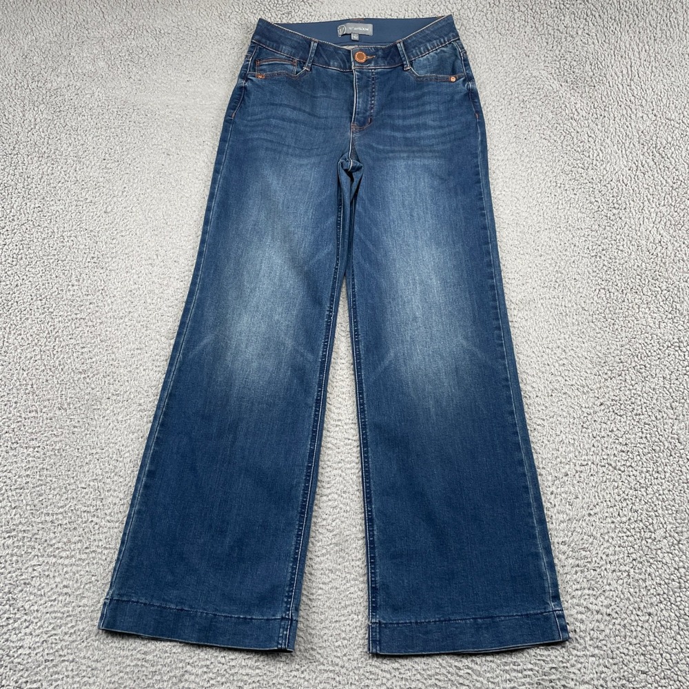 Wit & Wisdom Jeans Womens 6 Blue Wide Leg Ab-solution Stretch Denim L26521XZP